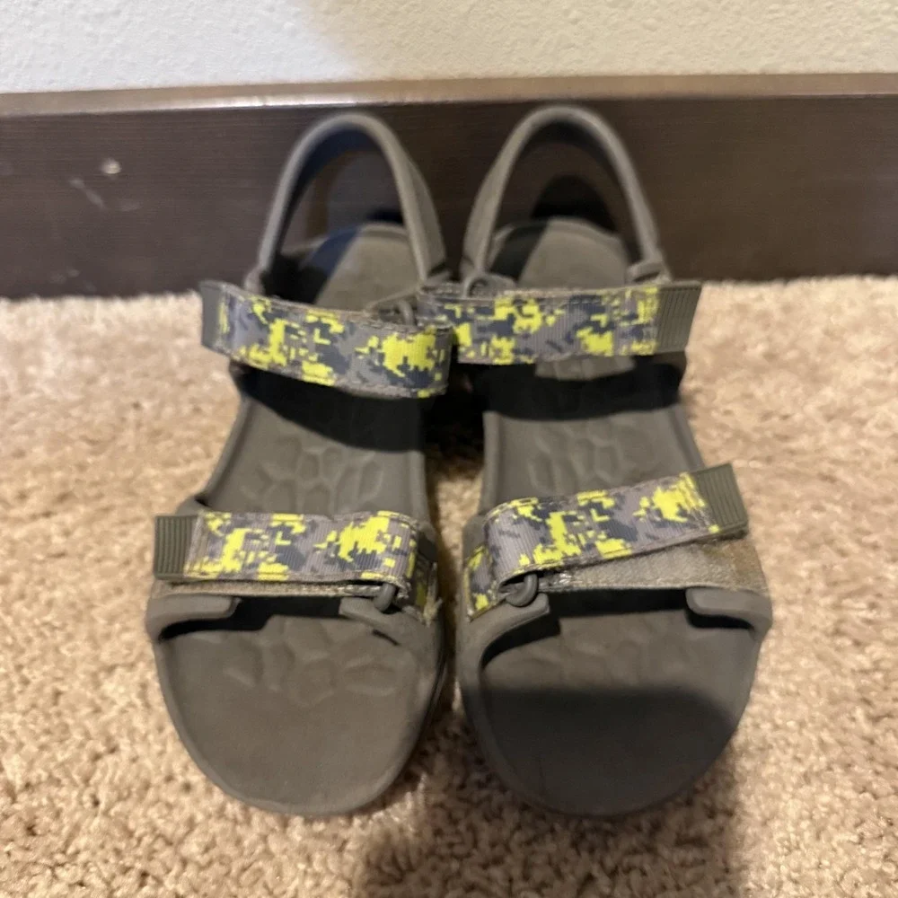 Merrell Sandals Shoes Boys Size 1 Gray Hydro Drift Water Slingback Trail